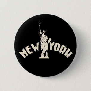 New York 2 Inch Round Button