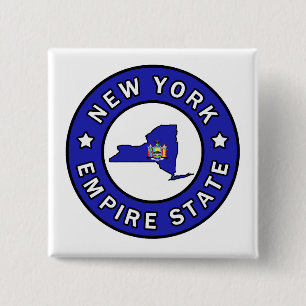 New York 2 Inch Square Button