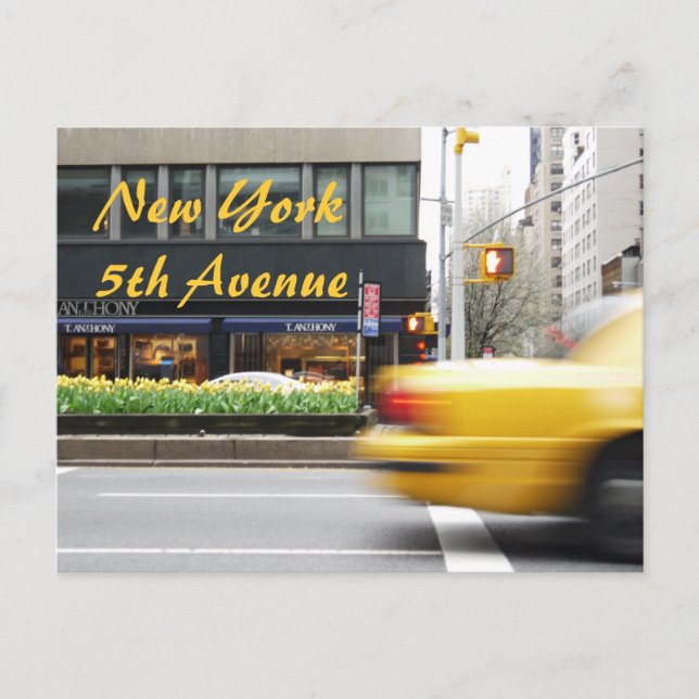 New York 5th Avenue Postcard (Front)