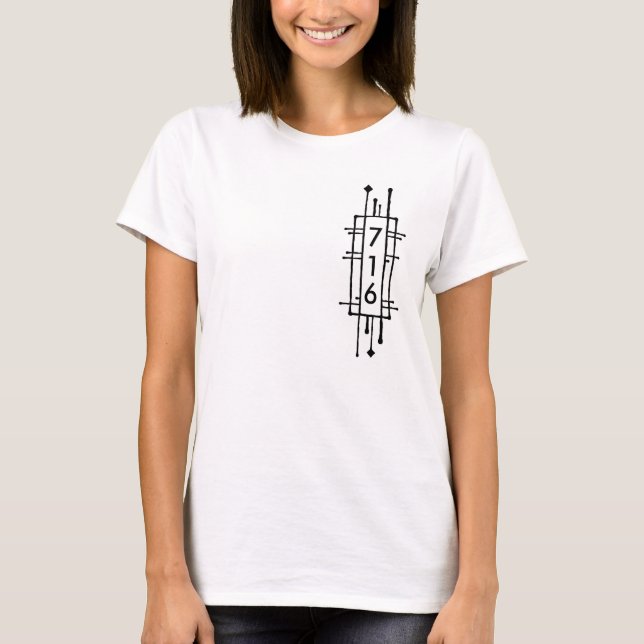 New York 716 area code. T-Shirt (Front)