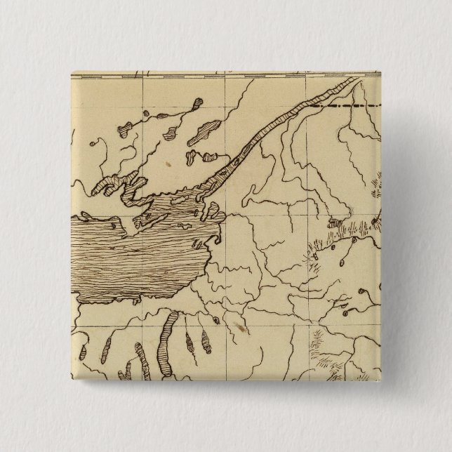 New York 9 2 Inch Square Button (Front)