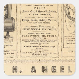 New York Advertisements Square Sticker