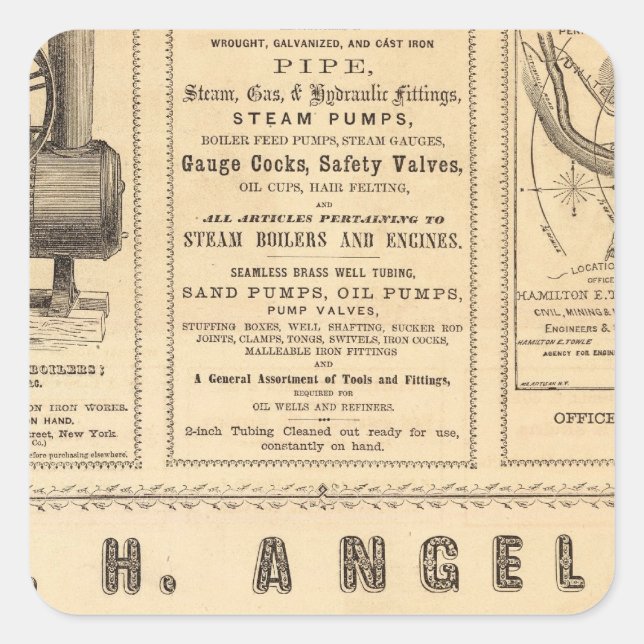 New York Advertisements Square Sticker (Front)