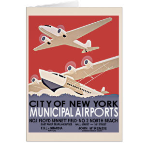 New York Airports Vintage Poster - circa 1930
