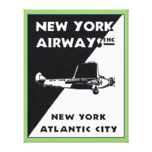 New York Airways Poster Wrapped Canvas Gallery Wrap Canvas