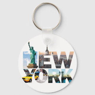 New York Alphabet Montage Keychain