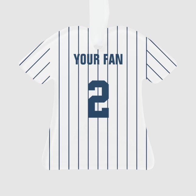 New York American Baseball Jersey Ornament (Front)