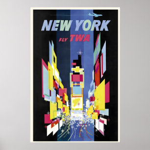 New York American United States Vintage Travel Poster