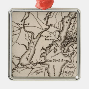 New York and New Jersey Region Metal Ornament
