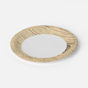 New York and Pennsylvania Oil Advertisements Paper Plate