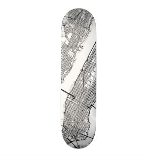 New York   Any City Street Map Skateboard