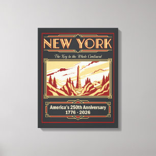 New York Art Deco America 250th Anniversary Canvas Print