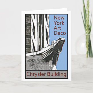 New York Art Deco - Chrysler Building Eagle Card