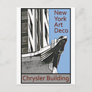 New York Art Deco - Chrysler Building Eagle Postcard