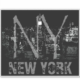 New York Art Sticker Personalized NYC Decals