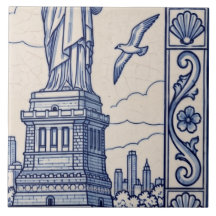 New York Azulejo Mural Tile 4 of 6 Middle Right