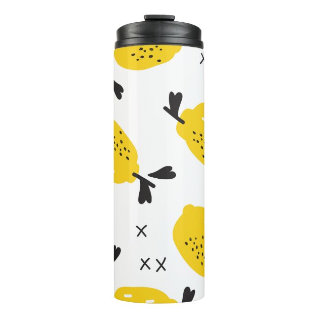 New York background pattern with colour cut out pa Thermal Tumbler (Front)