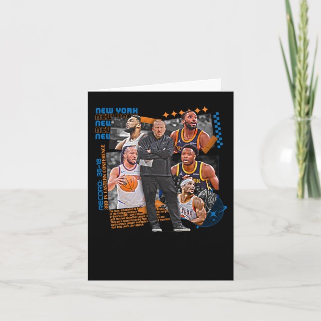 New York Basketball Team Squad Design  Card (Front)