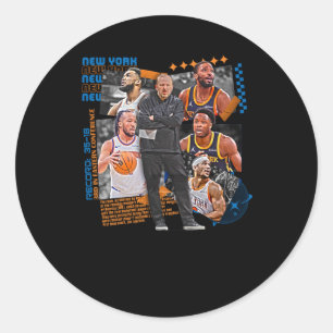 New York Basketball Team Squad Design Classic Round Sticker