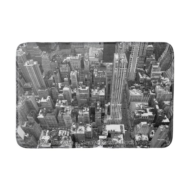 New York Bath Souvenirs NYC Cityscape  Bath Mat (Front)