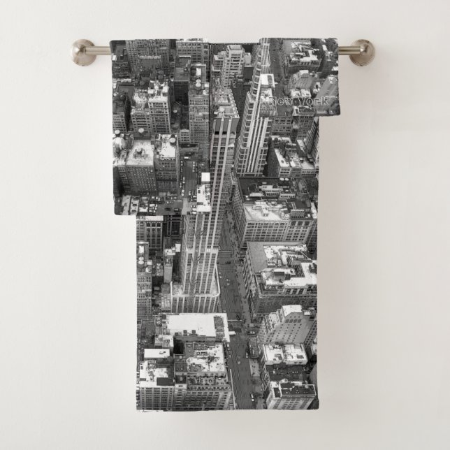 New York Bath Towels NYC Cityscape Towel Sets (Insitu)