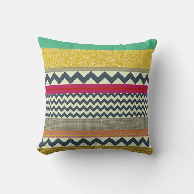 New York Beauty stripe Throw Pillow (Front)