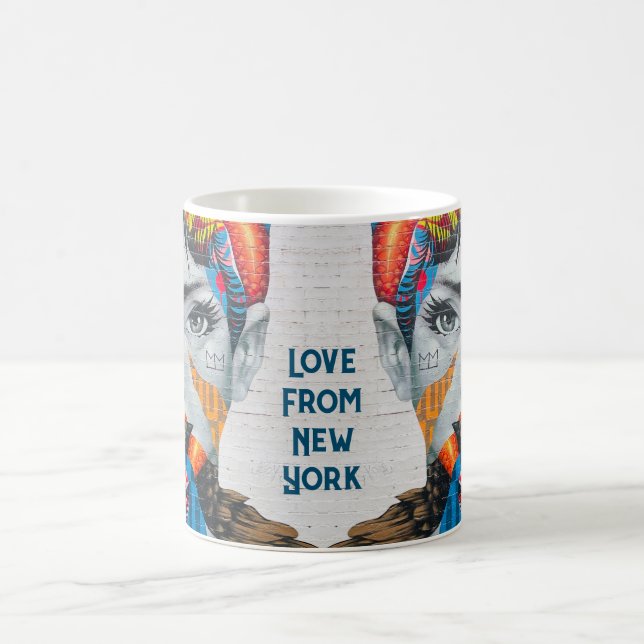 New York Beauty Woman Portrait Mug (Centre)