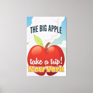 New York Big Apple travel poster Canvas Print