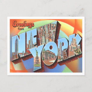 New York Big Letters Postcard