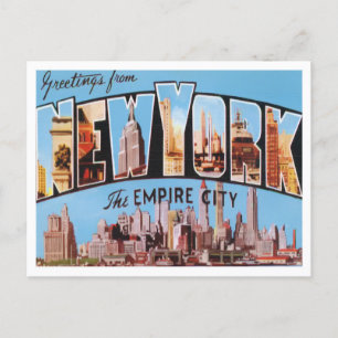 New York Big Letters Postcard