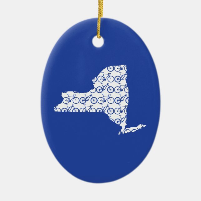 New York Bike Ceramic Ornament (Front)