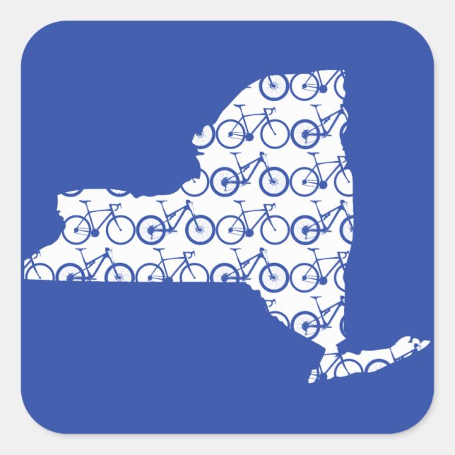 New York Bike Square Sticker (Front)