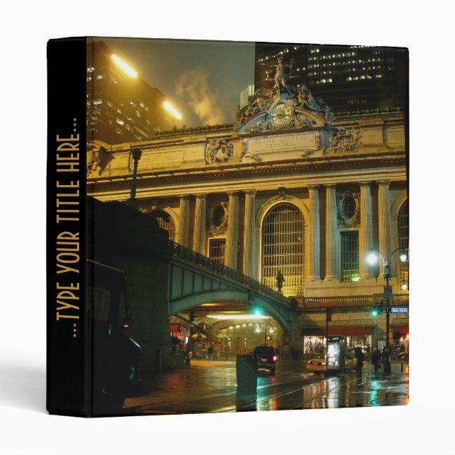 New York Binder Cool NYC Grand Central Book Binder (Front/Spine)
