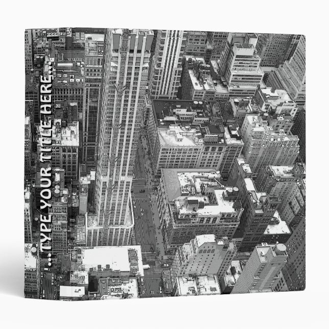 New York Binder Custom NYC Book Binder (Front/Spine)