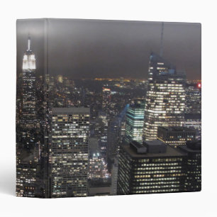 New York Binder Skyline Cityscape at Night Book