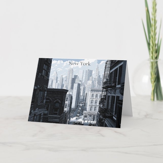 New York Black and White NYC card (Front)