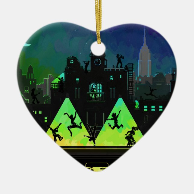 New York Boogie Nights Ceramic Ornament (Front)