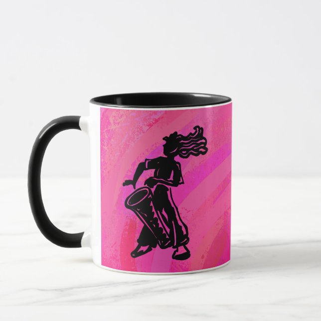 New York Boogie Nights Drum Hot Pink Mug (Left)