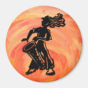 New York Boogie Nights Drum Orange Magnet