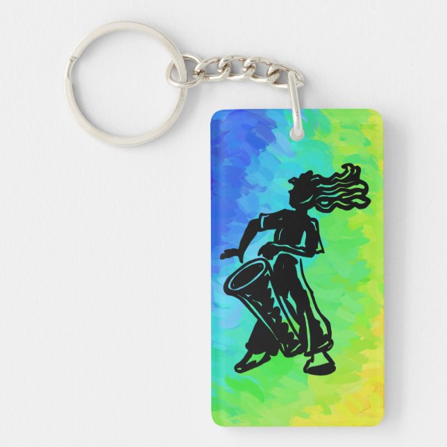 New York Boogie Nights Drum Rainbow Keychain (Front)