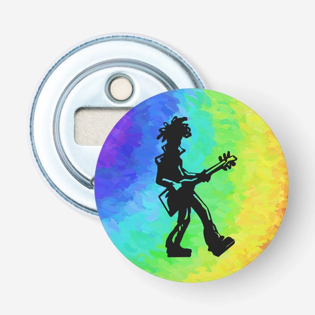 New York Boogie Nights Guitar Rainbow Bottle Opener (Front)
