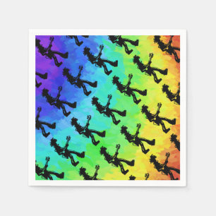 New York Boogie Nights Guitar Rainbow Napkin