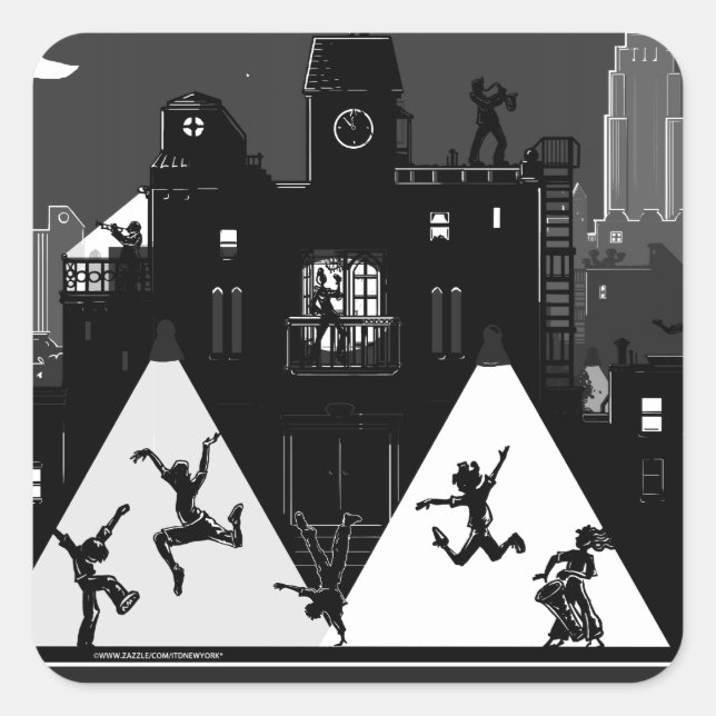 New York Boogie Nights Square Sticker (Front)