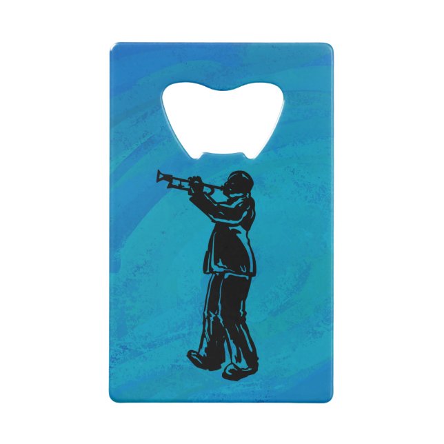 New York Boogie Nights Trumpet Blue Wallet Bottle Opener (Back)