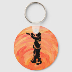 New York Boogie Nights Trumpet Orange Keychain