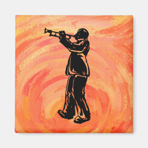New York Boogie Nights Trumpet Orange Magnet
