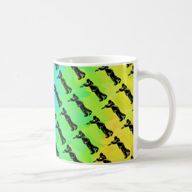 New York Boogie Nights Trumpet Rainbow Coffee Mug (Right)