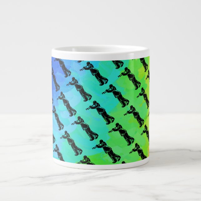 New York Boogie Nights Trumpet Rainbow Large Coffee Mug (Front)