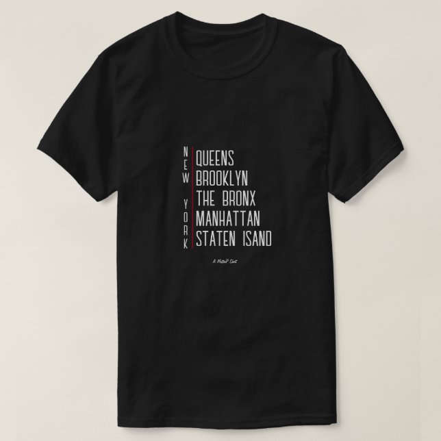 New York (Boroughs) - A MisterP Shirt (Design Front)