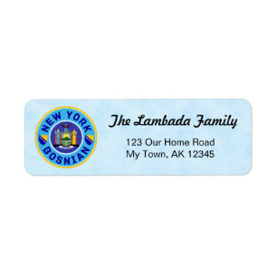 New York Bosnian American Address Labels